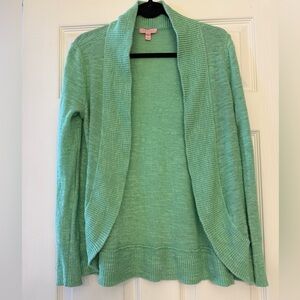 Lilly Pulitzer Amalie Green Open Cardigan